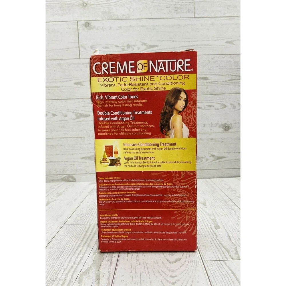 Creme of Nature Exotic Shine Color 7.3 Medium Warm Brown Argan Oil